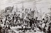 Thomas Pakenham The rebels executing their prisoners on the bridge at Wexford oil painting artist